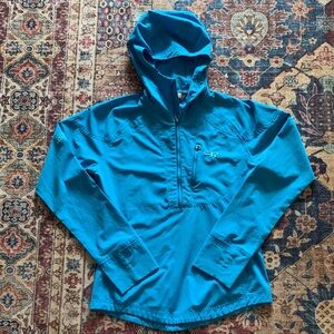 Outdoor Research Vibrant Blue pullover hooded windbreaker style XS